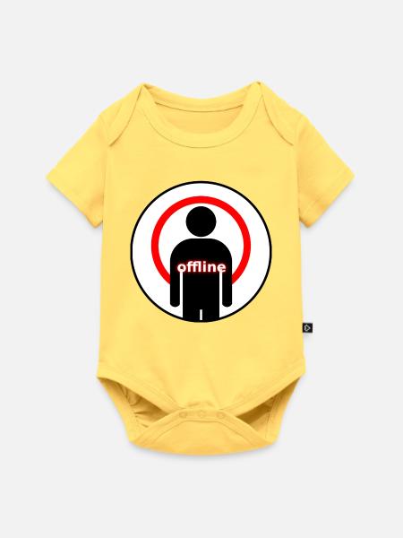 Offline Mode Introvert Signal Lost - Baby Premium Kurzarmbody - Pastellgelb