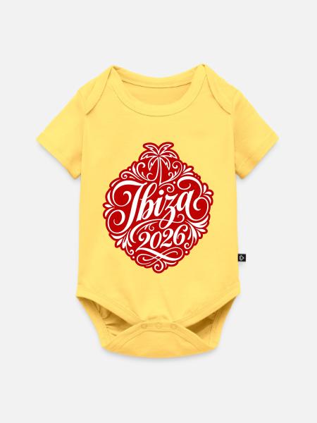 Ibiza 2026 - Baby Premium Kurzarmbody - Pastellgelb