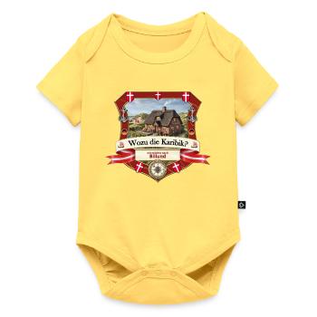 Wozu Karibik? Ich will nach Billund! - Baby Premium Kurzarmbody - Pastellgelb - Vorne