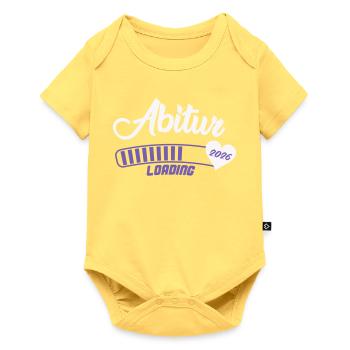 Abitur 2026 Loading Herz - Baby Premium Kurzarmbody - Pastellgelb - Vorne