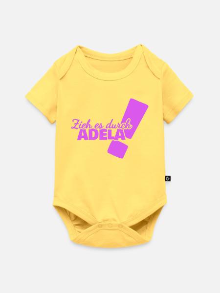 Durchhalten Adela - Baby Premium Kurzarmbody - Pastellgelb