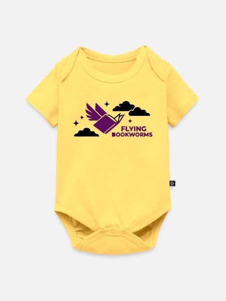 Fliegendes Buch Vogel Lesen - Baby Premium Kurzarmbody - Pastellgelb