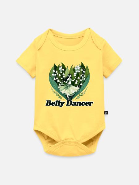 Bauchtänzerin in Lily Heart - Baby Premium Kurzarmbody - Pastellgelb