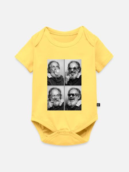 Galileo Galilei Fotostreifen - Baby Premium Kurzarmbody - Pastellgelb