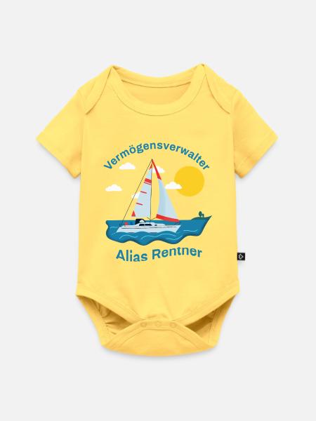 Rentner, Der Vermögensverwalter - Baby Premium Kurzarmbody - Pastellgelb