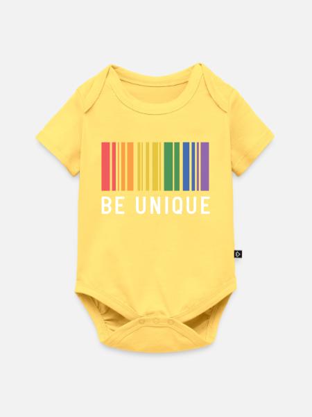 LGBT-Pride-Monat – Sei einzigartig - Baby Premium Kurzarmbody - Pastellgelb