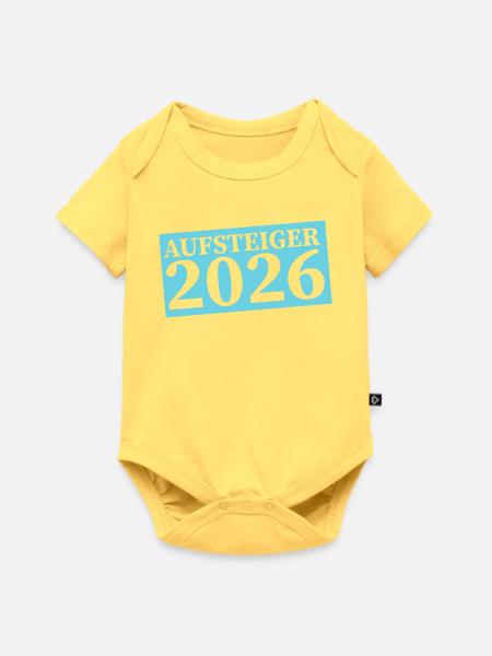 aufsteiger_2026- - Baby Premium Kurzarmbody - Pastellgelb