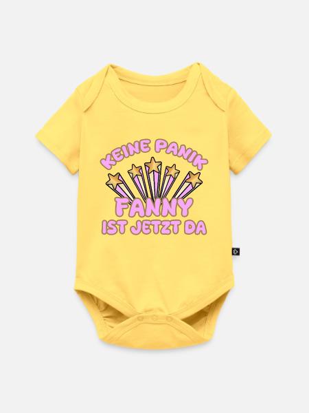 Fanny - Baby Premium Kurzarmbody - Pastellgelb