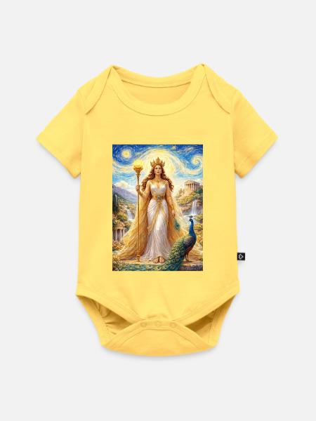 Hera Starry Night  - Baby Premium Kurzarmbody - Pastellgelb
