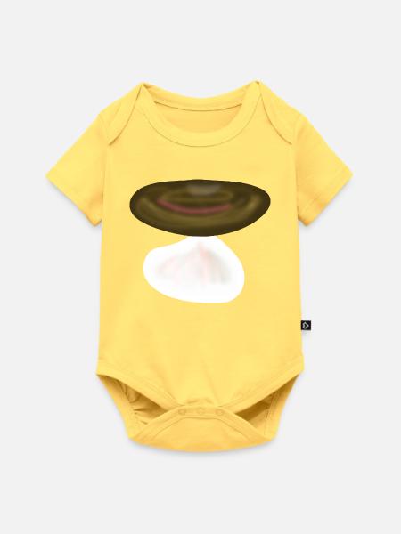 Pilz Pilze Natur - Baby Premium Kurzarmbody - Pastellgelb