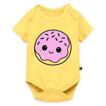 Donut mignon - Body à manches courtes Premium Bébé - jaune pastel - Devant