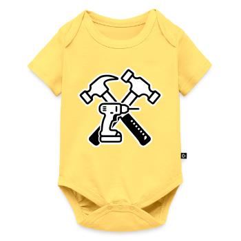 Outline Coat of Arms tool - Baby Premium short-sleeve bodysuit - sky yellow - Front