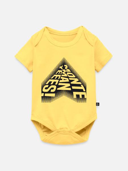 Monte Man Yeees - Cooler Spruch - Baby Premium Kurzarmbody - Pastellgelb