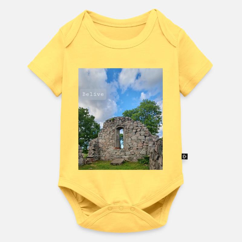 Crois-moi - Body à manches courtes Premium Bébé - jaune pastel