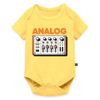 Analog Audio Mixer Retro Soundboard Graphic - Baby Premium short-sleeve bodysuit - sky yellow - Front