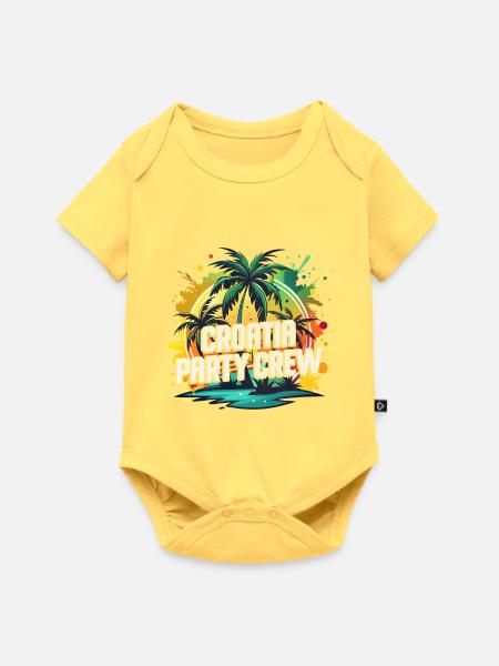 Croatia Party Crew - Baby Premium Kurzarmbody - Pastellgelb