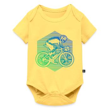 Gift idea for a road bike with road bike - Baby Premium short-sleeve bodysuit - sky yellow - Front