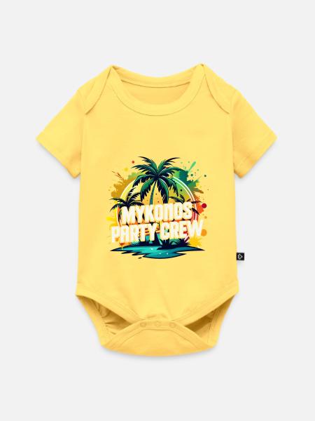 Mykonos Party Crew - Baby Premium Kurzarmbody - Pastellgelb