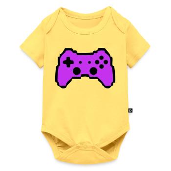 Retro Gamepad Controller Gamer - Baby Premium short-sleeve bodysuit - sky yellow - Front