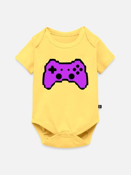 Retro Gamepad Controller Gamer - Baby Premium Kurzarmbody - Pastellgelb