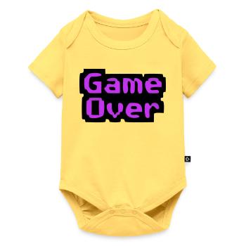  Game Over Pixel Retro - Baby Premium Kurzarmbody - Pastellgelb - Vorne