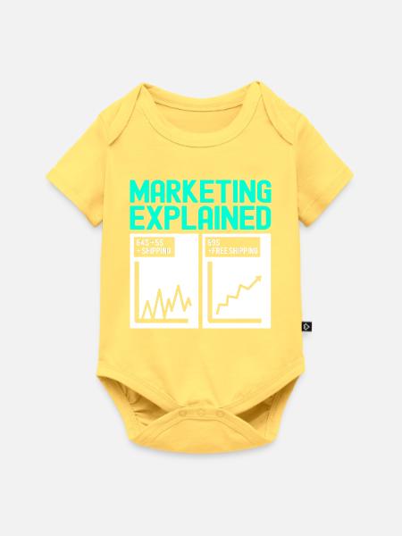 Marketing Manager - Baby Premium Kurzarmbody - Pastellgelb
