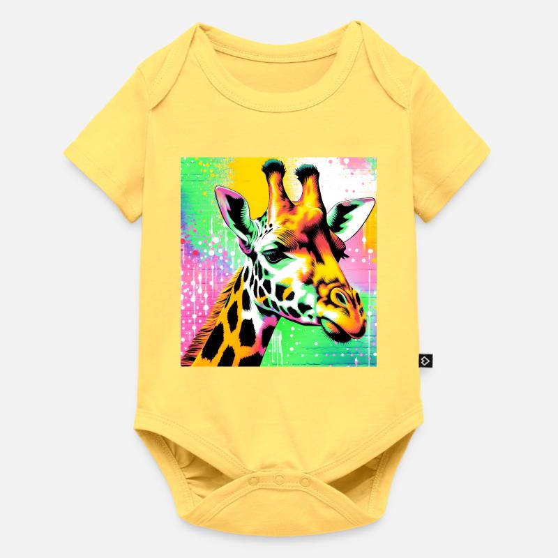 giraffe - Baby Premium short-sleeve bodysuit - sky yellow