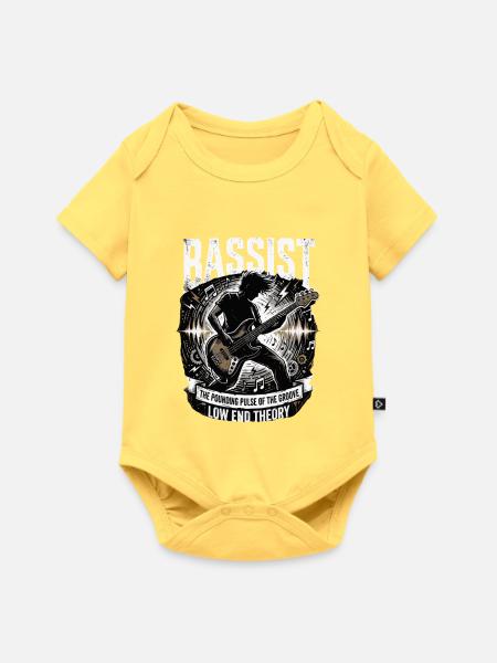 Bass Pulse Groove - Baby Premium Kurzarmbody - Pastellgelb