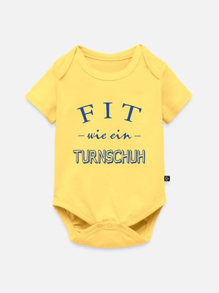FIT wie ein Turnschuh - Baby Premium Kurzarmbody - Pastellgelb