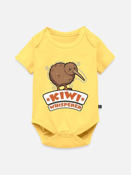 Kiwi Whisperer Neuseeländer Kiwi-Vogel - Baby Premium Kurzarmbody - Pastellgelb