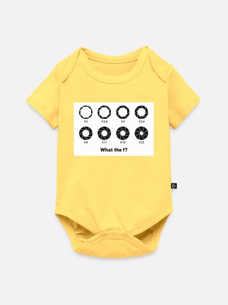 Aperture Icons: What the f? - Baby Premium Kurzarmbody - Pastellgelb