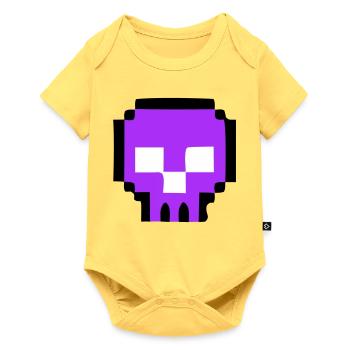 Fin du jeu de Pixel Skull - Body à manches courtes Premium Bébé - jaune pastel - Devant