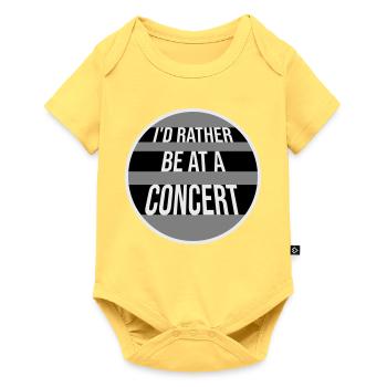Je préférerais être à un concert Lustig Musik Konzert - Body à manches courtes Premium Bébé - jaune pastel - Devant