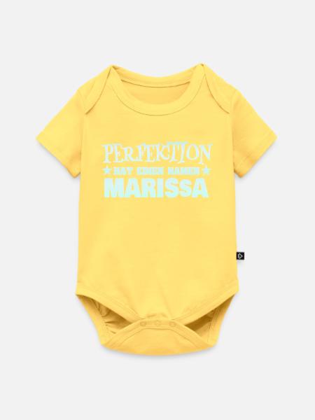 Frauenname Marissa - Baby Premium Kurzarmbody - Pastellgelb