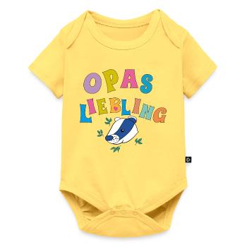 Opas Liebling - Baby Premium Kurzarmbody - Pastellgelb - Vorne