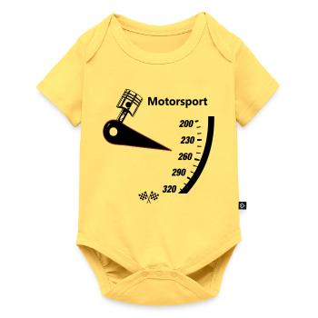 Motorsport Tacho - Baby Premium Kurzarmbody - Pastellgelb - Vorne