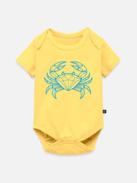Krebs – Schutz & Stärke - Baby Premium Kurzarmbody - Pastellgelb
