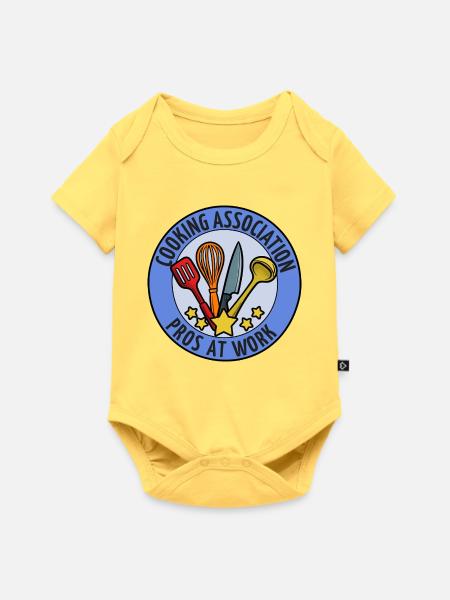 Kochverband Profis Am Werk Emblem - Baby Premium Kurzarmbody - Pastellgelb