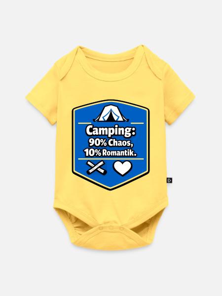 Wohnmobil Camping Campen - Baby Premium Kurzarmbody - Pastellgelb