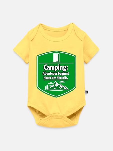 Camper - Baby Premium Kurzarmbody - Pastellgelb