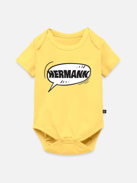 Vorname Hermann - Baby Premium Kurzarmbody - Pastellgelb
