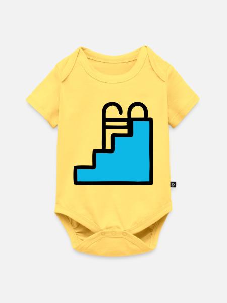  Pool Leiter Schwimmbad Icon - Baby Premium Kurzarmbody - Pastellgelb