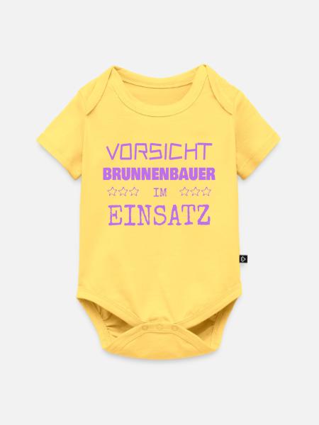 Beruf Brunnenbauer - Baby Premium Kurzarmbody - Pastellgelb