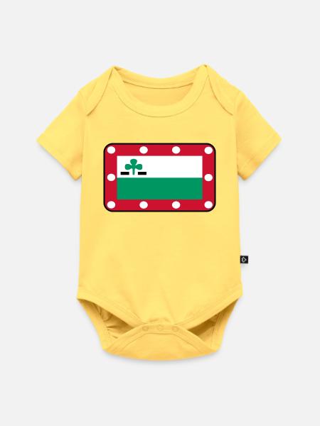 Meppeldag-Flaggenlogo – Urban Style - Baby Premium Kurzarmbody - Pastellgelb