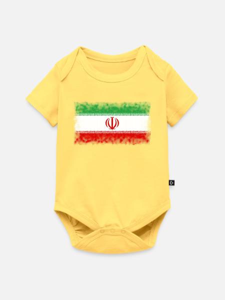 Iran als Land - Baby Premium Kurzarmbody - Pastellgelb