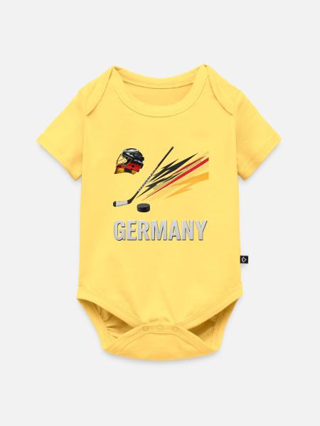 Deutschland Eishockey Kraft - Baby Premium Kurzarmbody - Pastellgelb