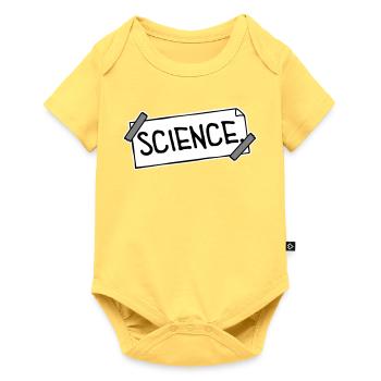 Déclaration scientifique : Déclaration sur l’éducation des nerds - Body à manches courtes Premium Bébé - jaune pastel - Devant