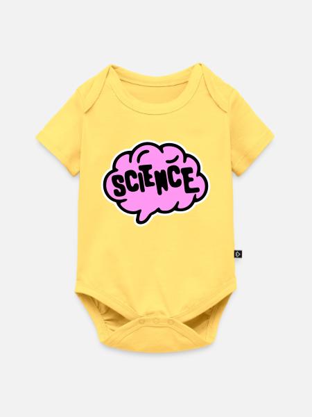 Science Wissenschaft Statement Nerd Bildung Spruch - Baby Premium Kurzarmbody - Pastellgelb