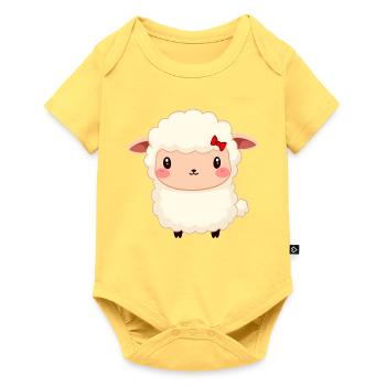 Sheep - Baby Premium short-sleeve bodysuit - sky yellow - Front