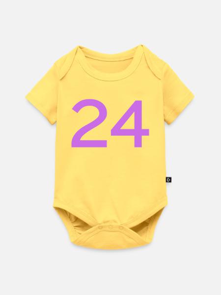 24 - Baby Premium Kurzarmbody - Pastellgelb